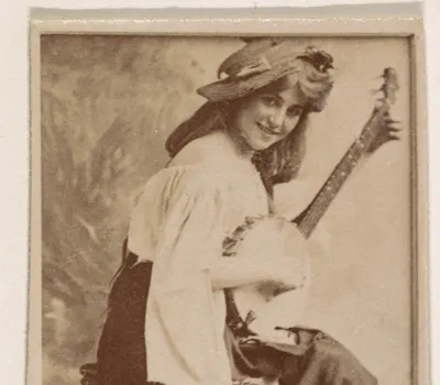 Theresa Vaughn, from the Actresses series (N245) issued by Kinney Brothers to pr hd music wallpaper
