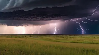 Dramatic Storm Over Prairie tablet nature wallpaper