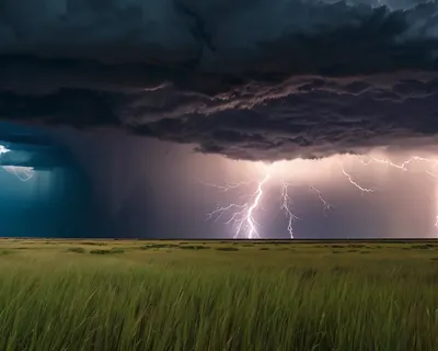 Dramatic Storm Over Prairie tablet nature wallpaper