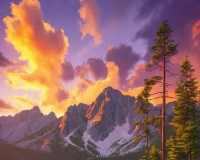 Golden Sunset Over Mountain Lake phone nature wallpaper