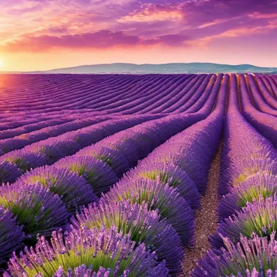 Lavender Fields at Sunset hd nature wallpaper