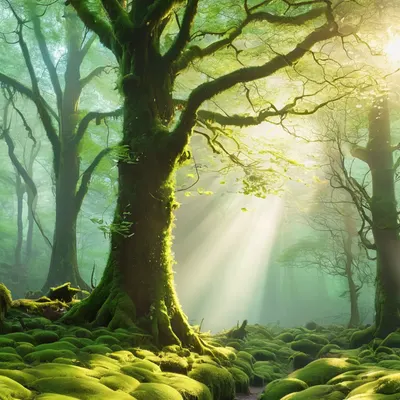 Misty Forest Morning tablet nature wallpaper