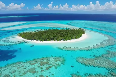 Turquoise Ocean Aerial View 4k nature wallpaper