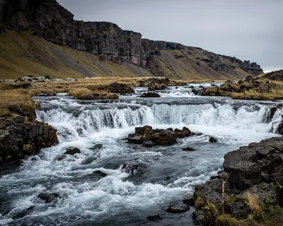 Waterfall river stream 4k nature wallpaper