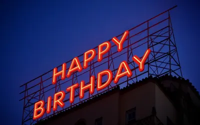 Happy birthday photoshop creativity banner hd neon wallpaper