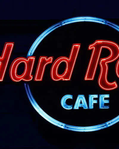 Hard rock cafe neon advertising 4k neon wallpaper