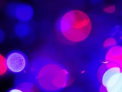Lights bokeh blue 4k neon wallpaper