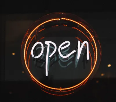 Open illuminated light 4k neon wallpaper
