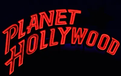 Planet hollywood neon advertising 4k neon wallpaper