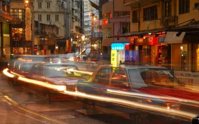 Street car travel hd neon wallpaper