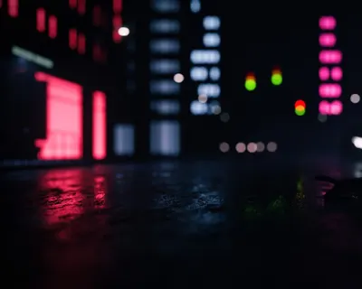 Street road asphalt 4k neon wallpaper