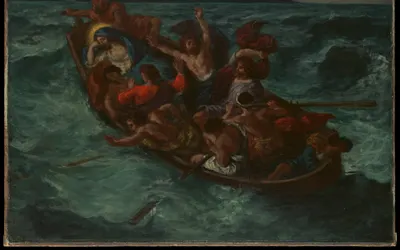 Christ Asleep during the Tempest hd ocean wallpaper