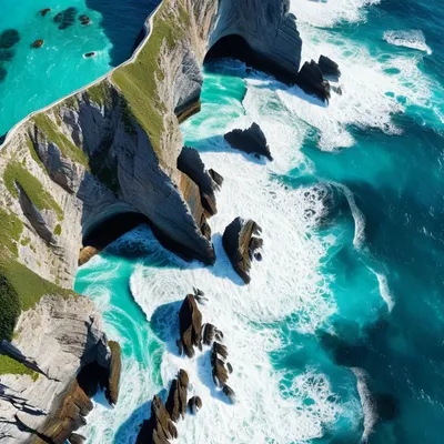 Cliff Ocean Aerial phone ocean wallpaper