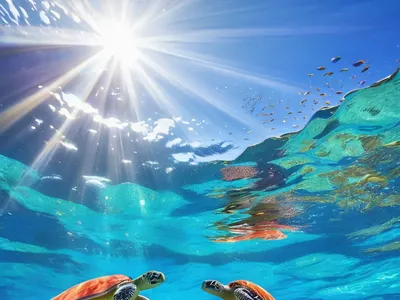 Deep Blue Underwater Reef phone ocean wallpaper