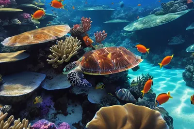 Deep Blue Underwater Reef phone ocean wallpaper