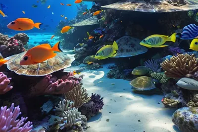 Deep Blue Underwater Reef tablet ocean wallpaper