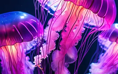 Jellyfish Swarm Ethereal tablet ocean wallpaper