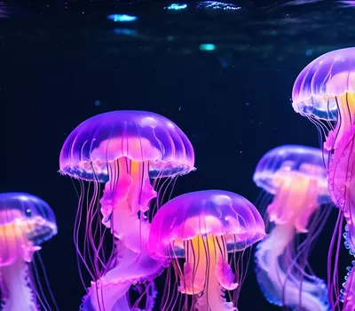 Jellyfish Swarm Ethereal tablet ocean wallpaper