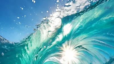 Ocean Wave Tunnel tablet ocean wallpaper