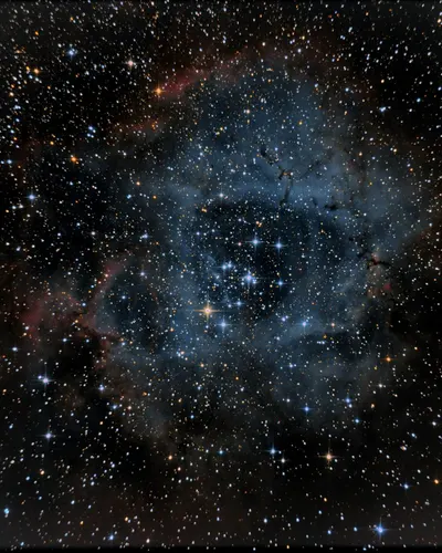 A breathtaking view of the Rosette Nebula surrounded by stars in deep space, sho 4k space wallpaper