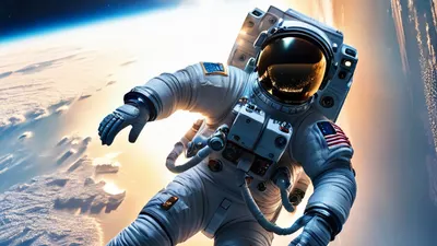 Astronaut Floating Above Earth phone space wallpaper