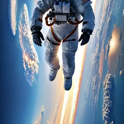 Astronaut Floating Above Earth phone space wallpaper