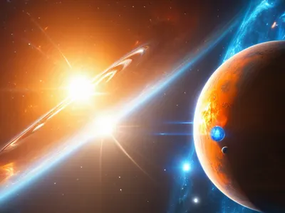 Binary Star System phone space wallpaper