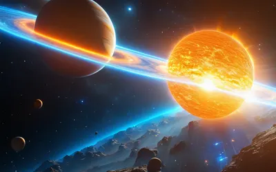 Binary Star System tablet space wallpaper