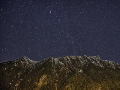 Chamonix nature milky way 4k space wallpaper