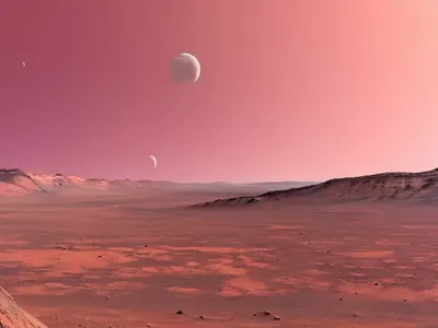 Mars Surface Panorama phone space wallpaper