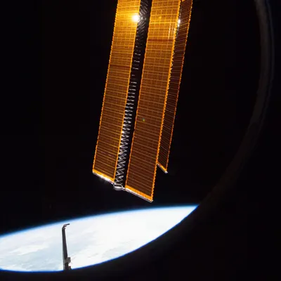 Solar Array and window frame hd space wallpaper