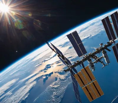 Space Station Orbit hd space wallpaper