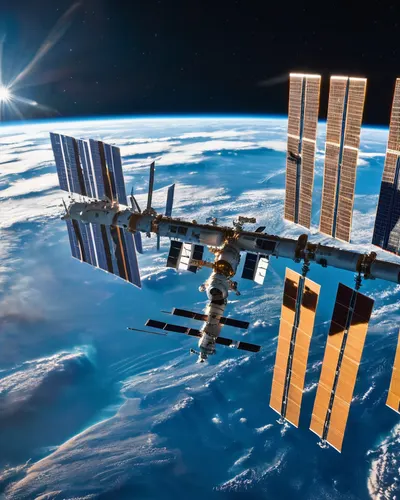 Space Station Orbit tablet space wallpaper