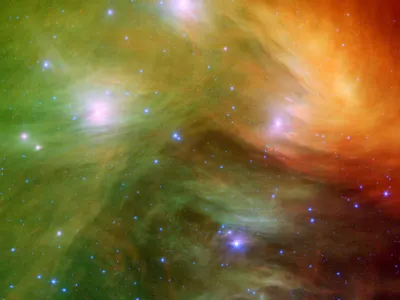The Seven Sisters Pose for Spitzer hd space wallpaper