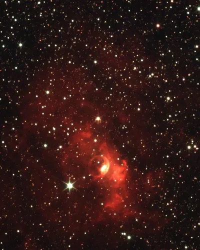 Vibrant photograph of the starry night sky featuring a bright red nebula and sta 4k space wallpaper