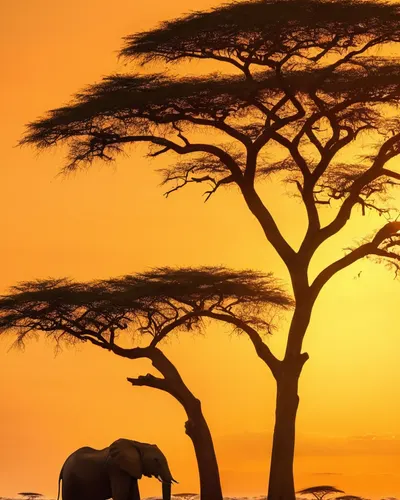 African Savanna Sunset phone sunset wallpaper