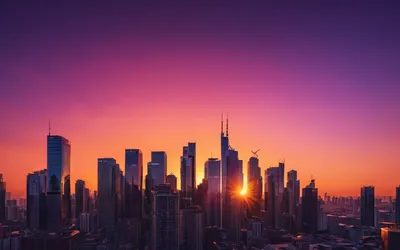 City Skyline Sunset hd sunset wallpaper
