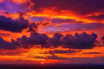 Dramatic Fire Sunset Sky hd sunset wallpaper