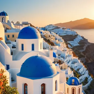 Santorini Sunset Greece phone sunset wallpaper
