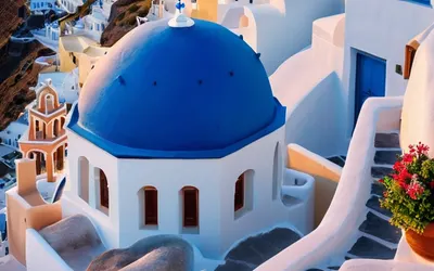 Santorini Sunset Greece tablet sunset wallpaper