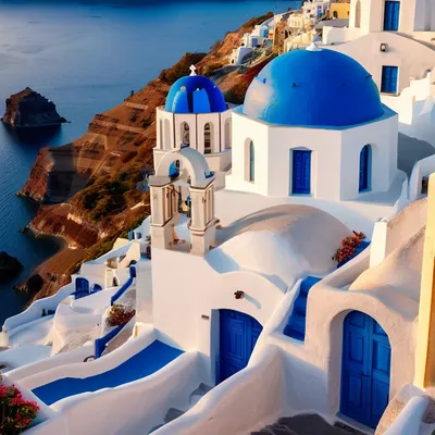 Santorini Sunset Greece tablet sunset wallpaper