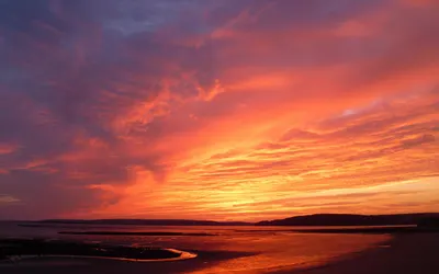 Sunset beach horizon 4k sunset wallpaper